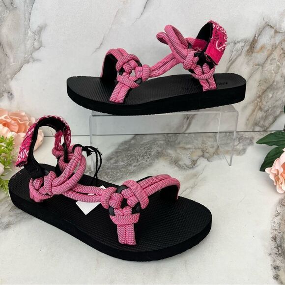 ARIZONA LOVE Trekky Rope Sandal in Pink Rope Size 10 NEW - Picture 4 of 16